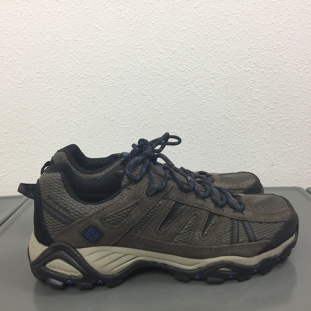 Mens Columbia Gray Waterproof Hiking Trail Shoes 9